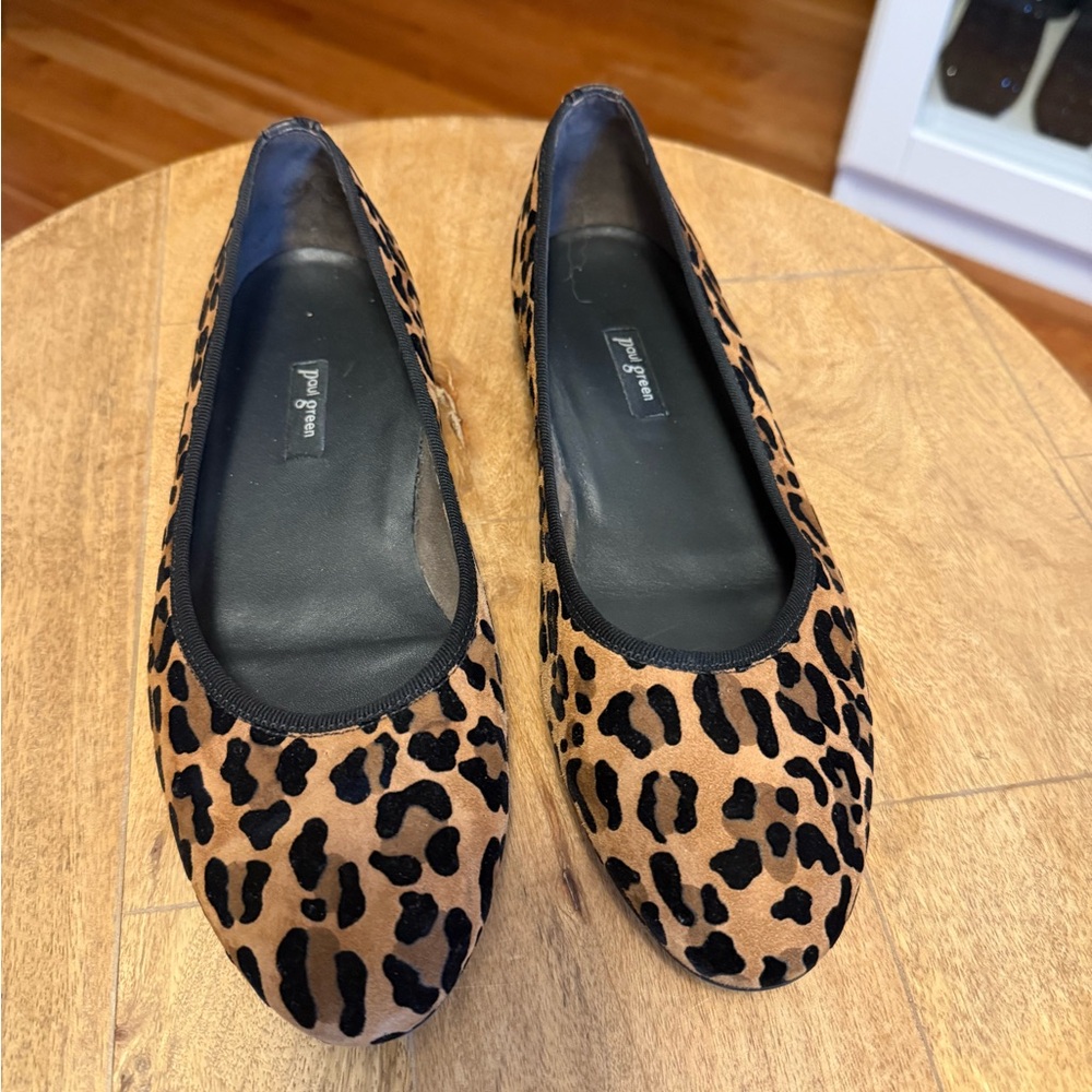 Paul Green Leopard Print Flats